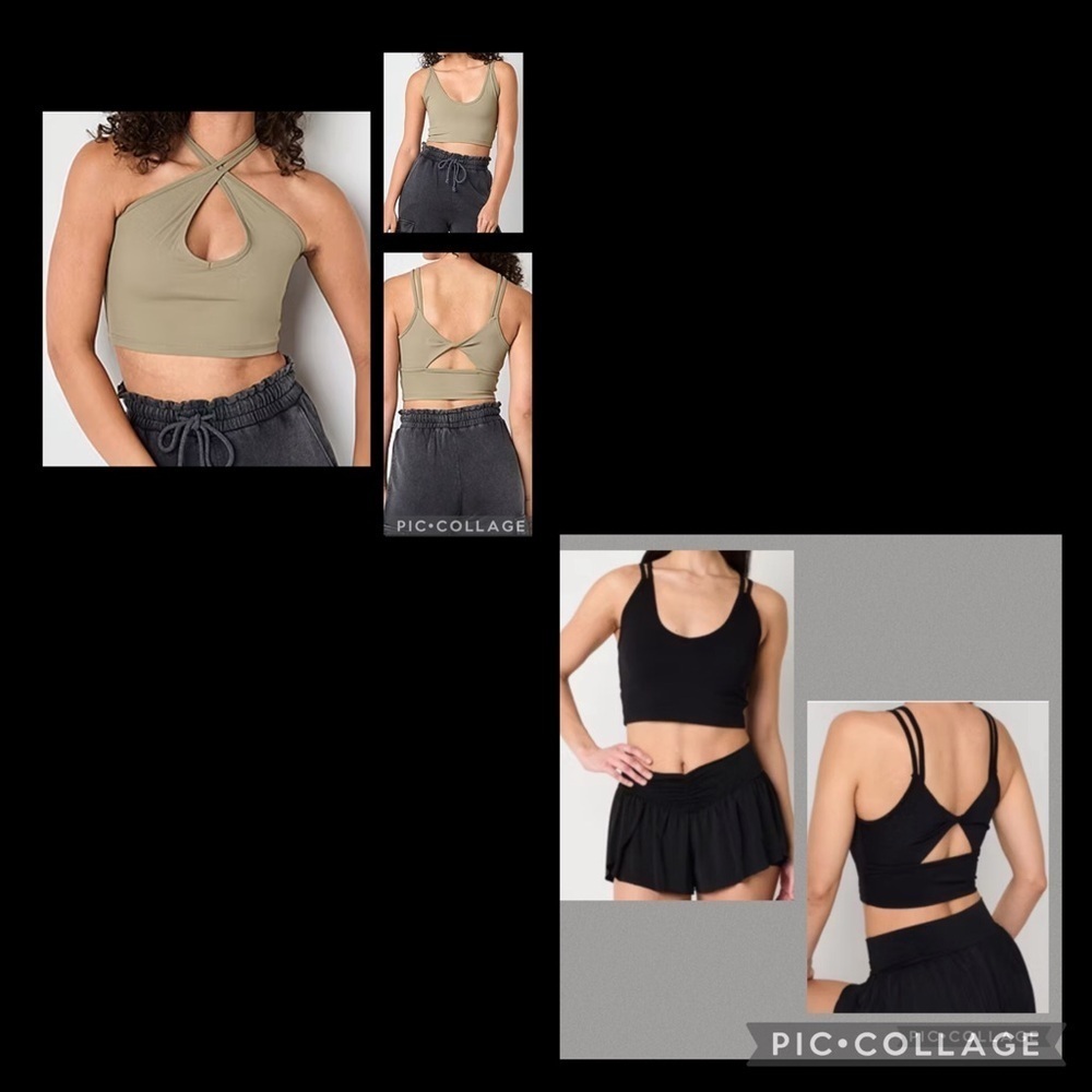 Arizona Womens Juniors U Neck Sleeveless Active Tank Top Bundle